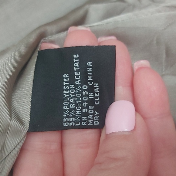 AYR Women’s Linen Blazer XL Taupe One-Button Tailored Lightweight Jacket - Picture 8 of 8